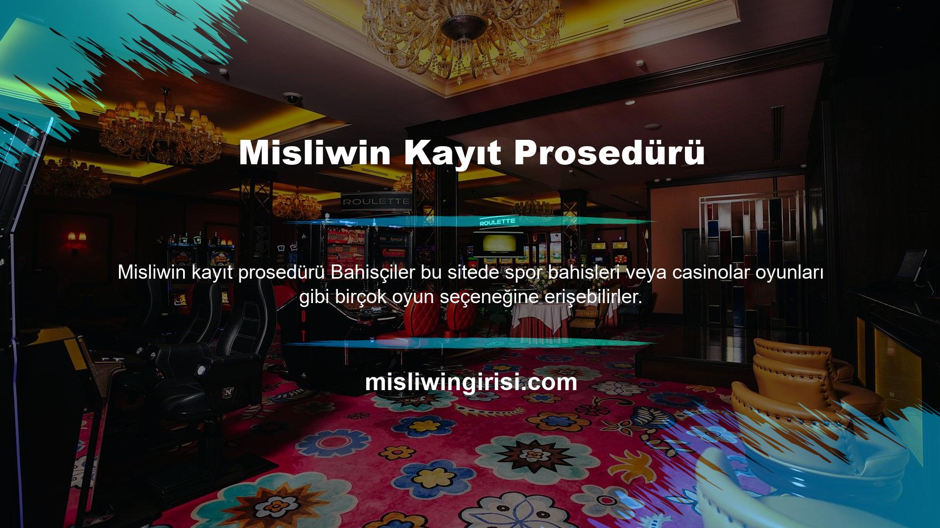 Misliwin web sitesi canlı bahis ve casinolar oyun müşterilerinin eğlenceyi devam ettirmek için yalnızca para çekme ve para yatırma işlemleri yapması yeterlidir